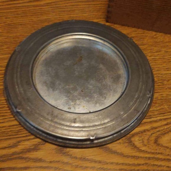 Vintage MCM Copper Coffee Tin Storage Container W/ Lid Graphic Print Pots - Picture 10 of 14